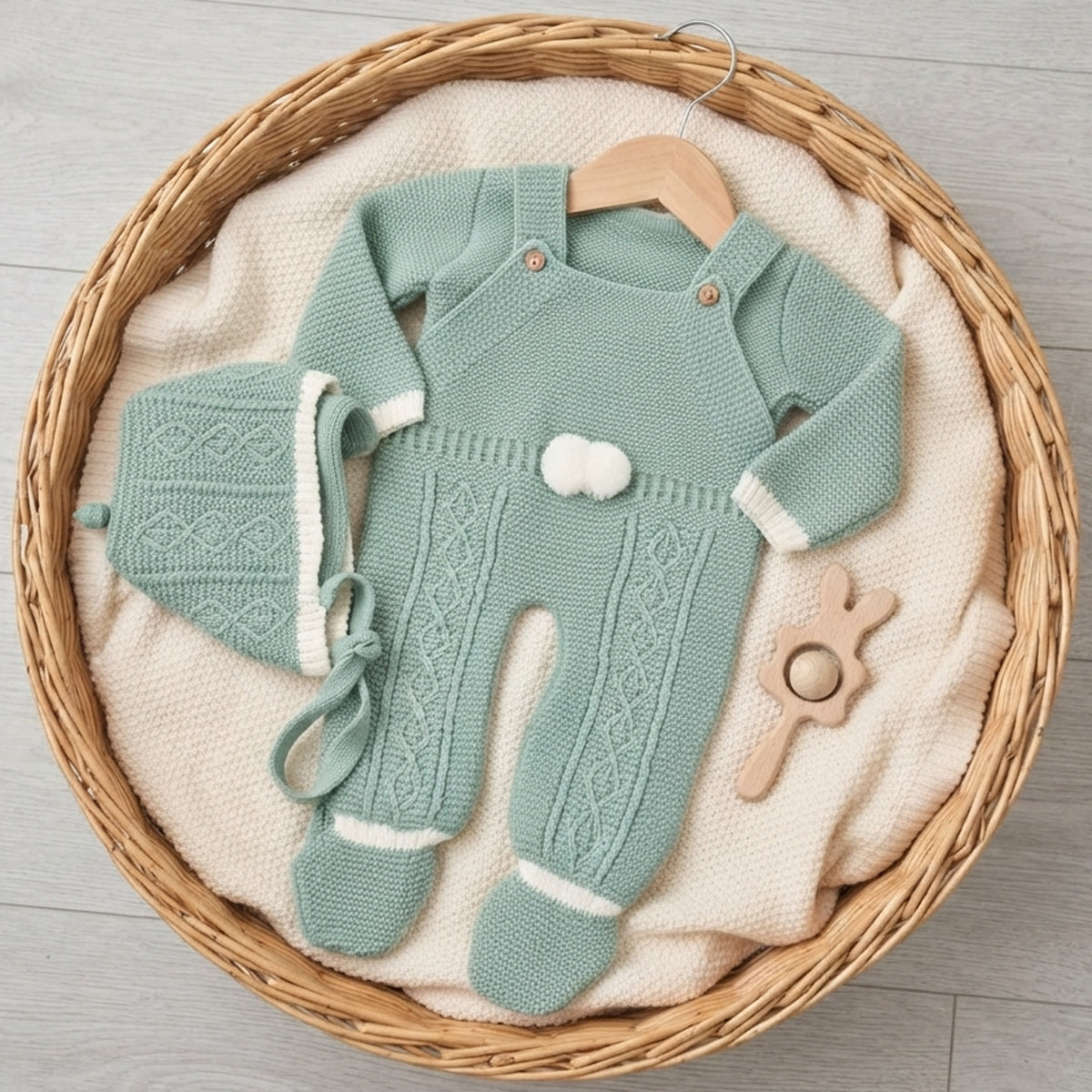 Conjunto peto bebé en color verde ( 0- 6 meses )- Glory bebé
