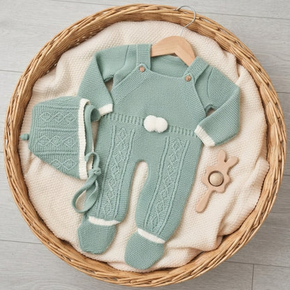 Conjunto peto bebé en color verde ( 0- 6 meses )- Glory bebé