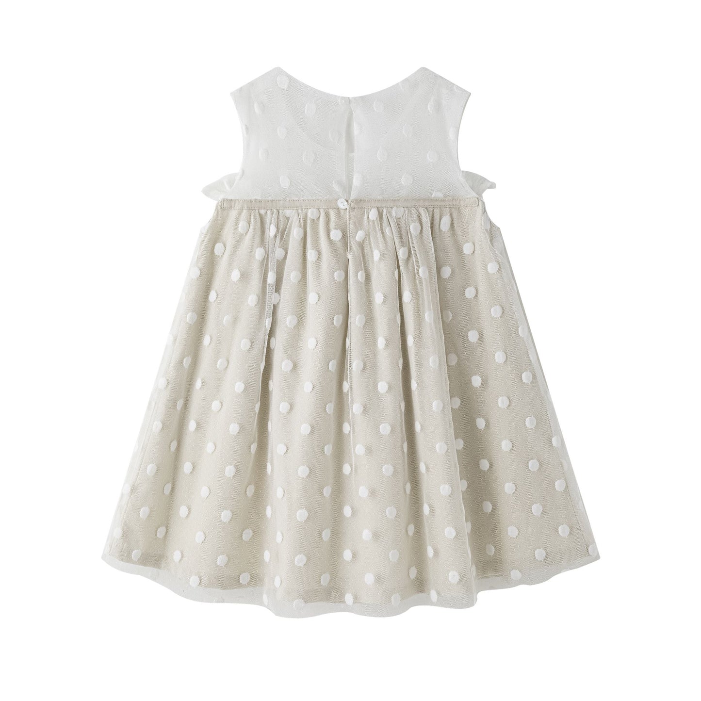 Vestido ceremonia en beige de niña -  Newness
