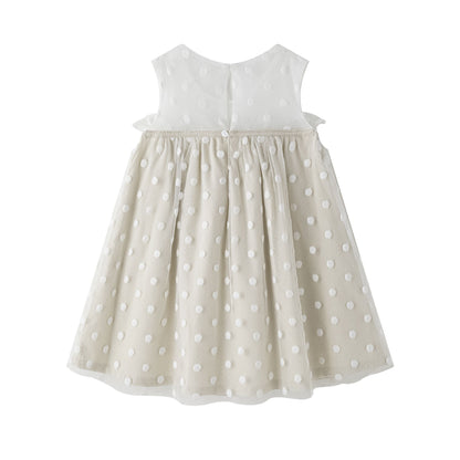 Vestido ceremonia en beige de niña -  Newness
