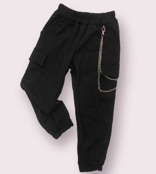 Pantalón cadenas negro