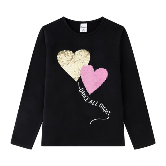 Camiseta de niña con lentejuelas de invierno - Newness