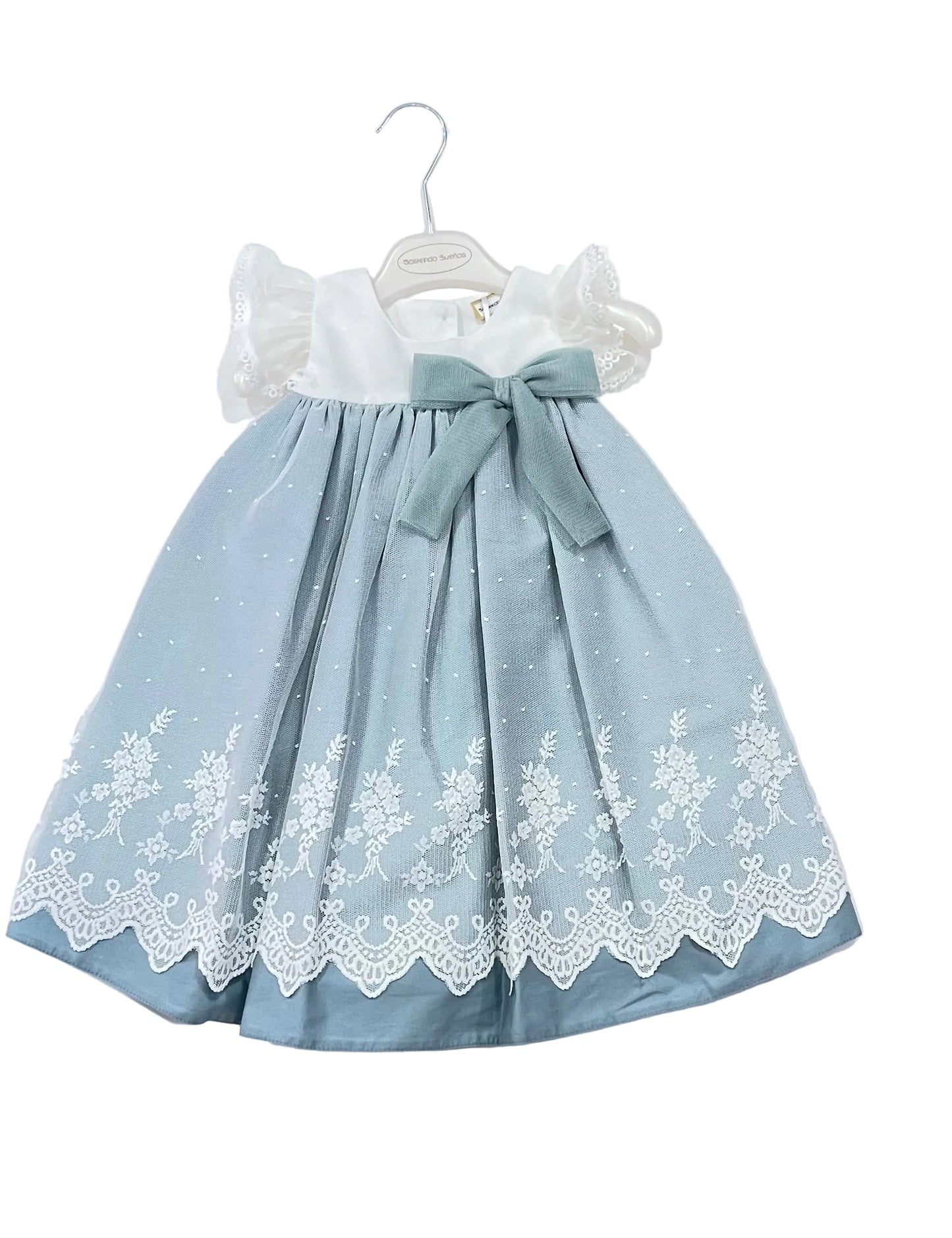 26025 Vestido Ceremonia Romantic verde agua