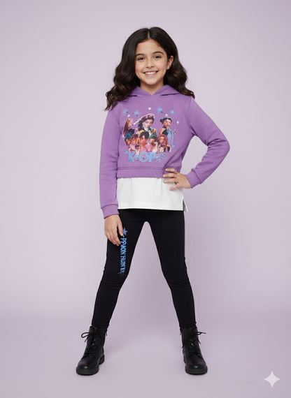 Chandal de niña 3PZ morado K- Pop - Pronta Moda