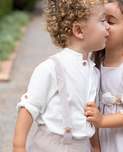 Conjunto de niño ceremonia en tostado - Coco Acqua