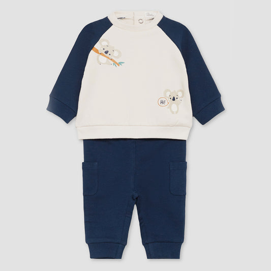 Conjunto Bebé Niño Beige y azul  Koala - Street Monkey