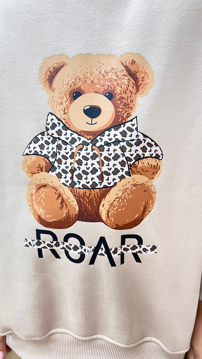 Chándal Niña "Wild Bear" (Leopardo y Beige) - Pronta moda