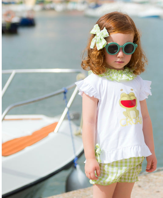 Conjunto niña rana verde - Pequeños Piratas