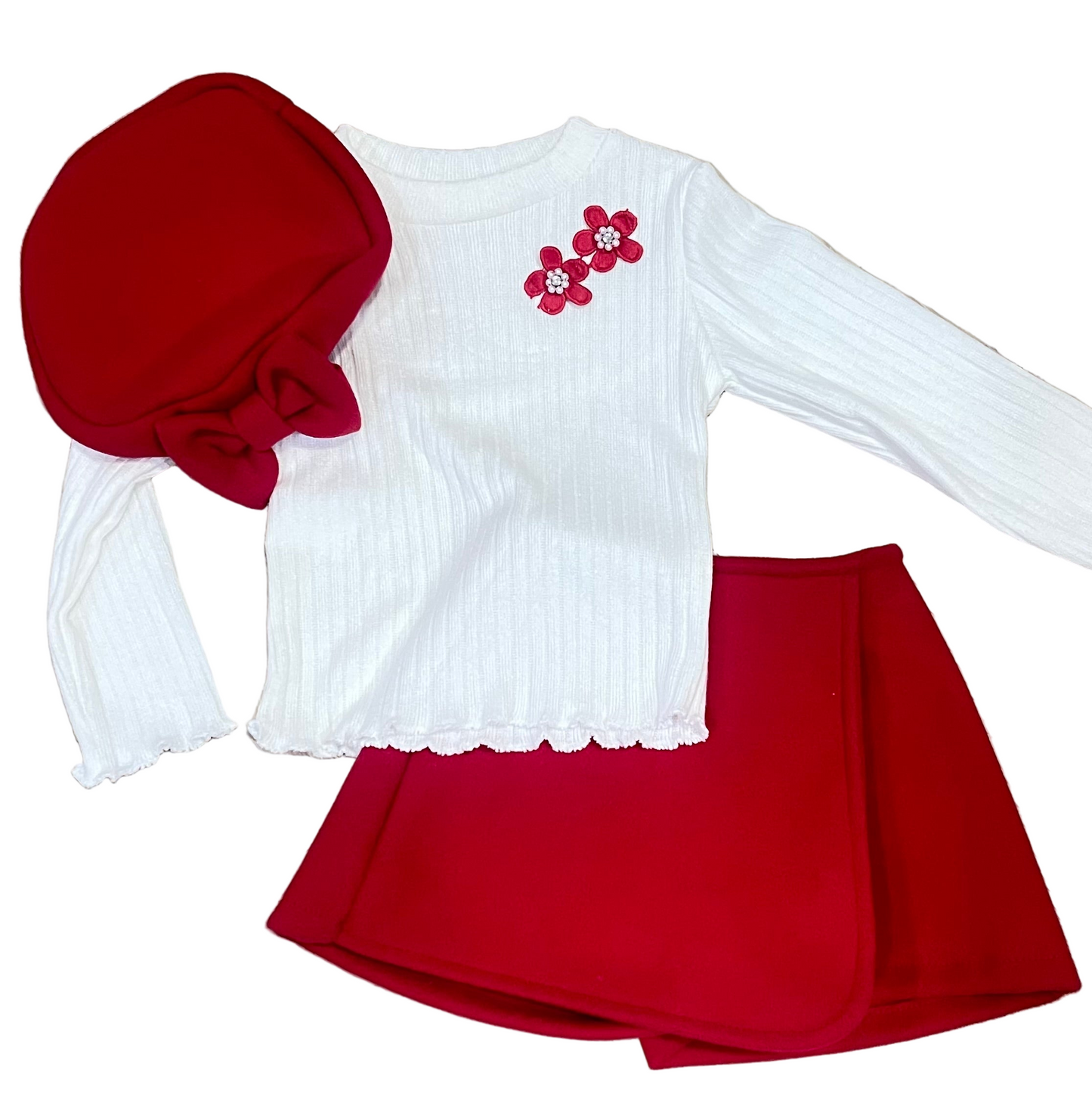 Conjunto de suéter y falda pantalón con boina - Pronta Moda