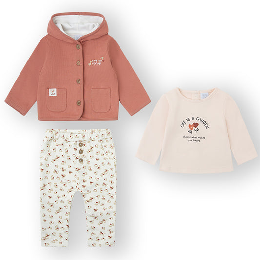 Chandal 3piezas de niña,  con chaqueta - Yatsi baby