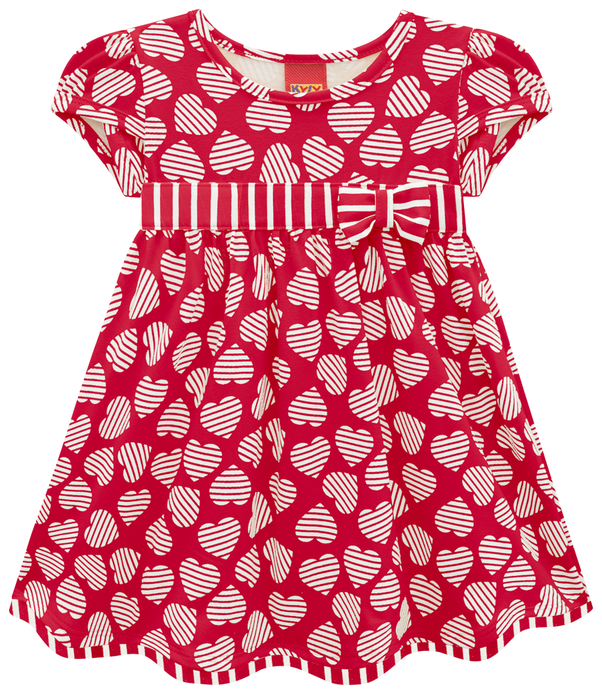 Vestido niña corazones rojos - Kyly