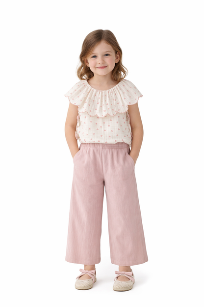Conjunto niña blusa corazones - Newness