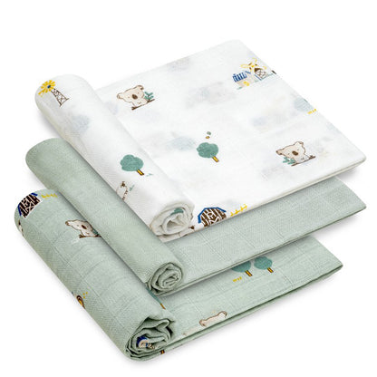 Muselina o gasas 100% algodón colección koala - Interbaby(80X80)