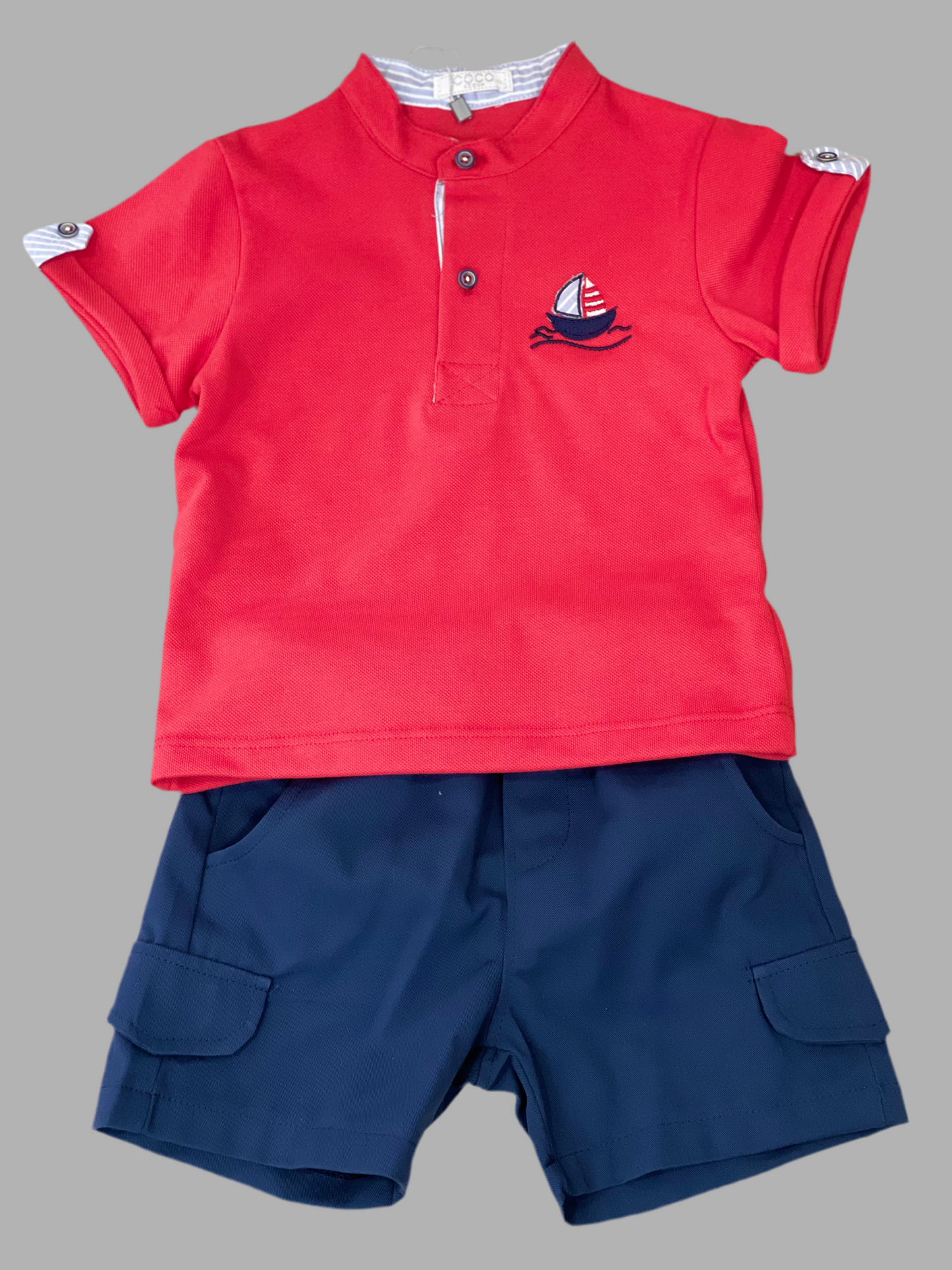 Conjunto bebé niño con camisa rayas - Coco Acqua 2025