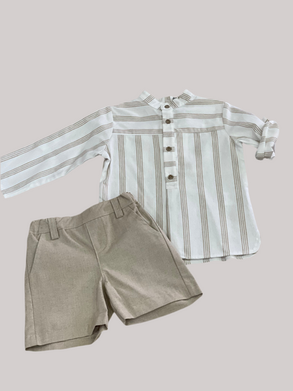Conjunto bebé niño en color tostado de Coco Acqua 2024