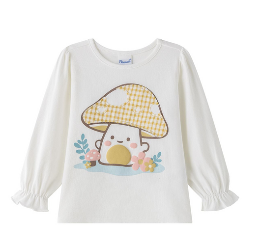 Camiseta niña 🍄‍🟫 seta - Newness
