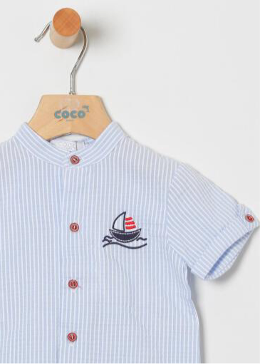Conjunto bebé niño con camisa rayas - Coco Acqua 2025