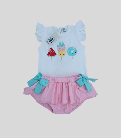 Conjunto sandía y piña de Bebé Niña