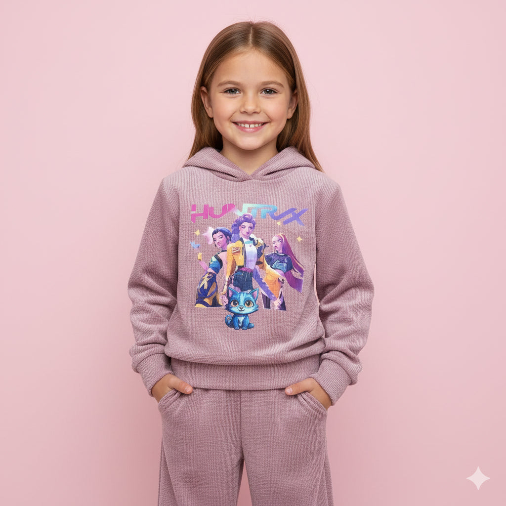 Chandal Huntrix K- Pop rosa empolvado - Pronta Moda