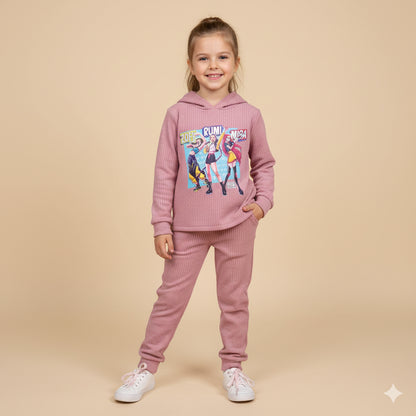 Chandal de niña con leggins K- Pop rosa empolvado  - Pronta Moda