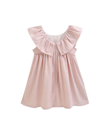 Vestido niña cuadros Vichy rosa - Newness