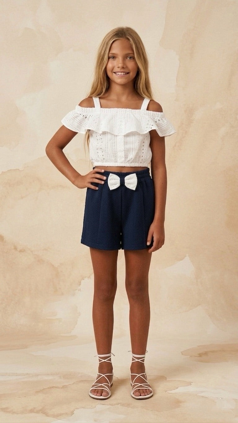 Conjunto niña azul marino