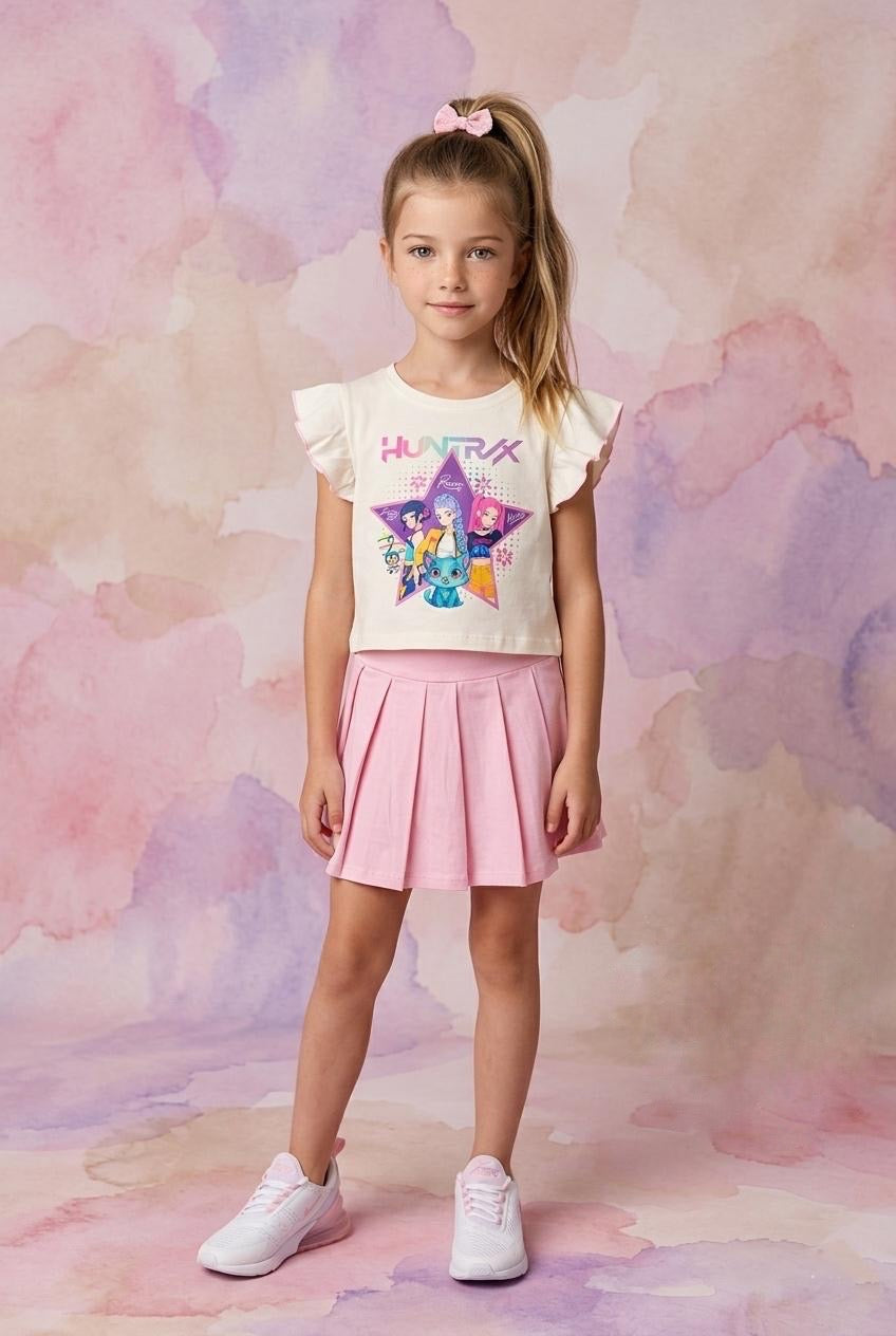 Conjunto con falda en rosa - K- Pop