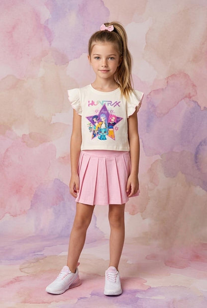 Conjunto con falda en rosa - K- Pop