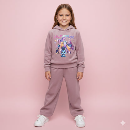 Chandal Huntrix K- Pop rosa empolvado - Pronta Moda