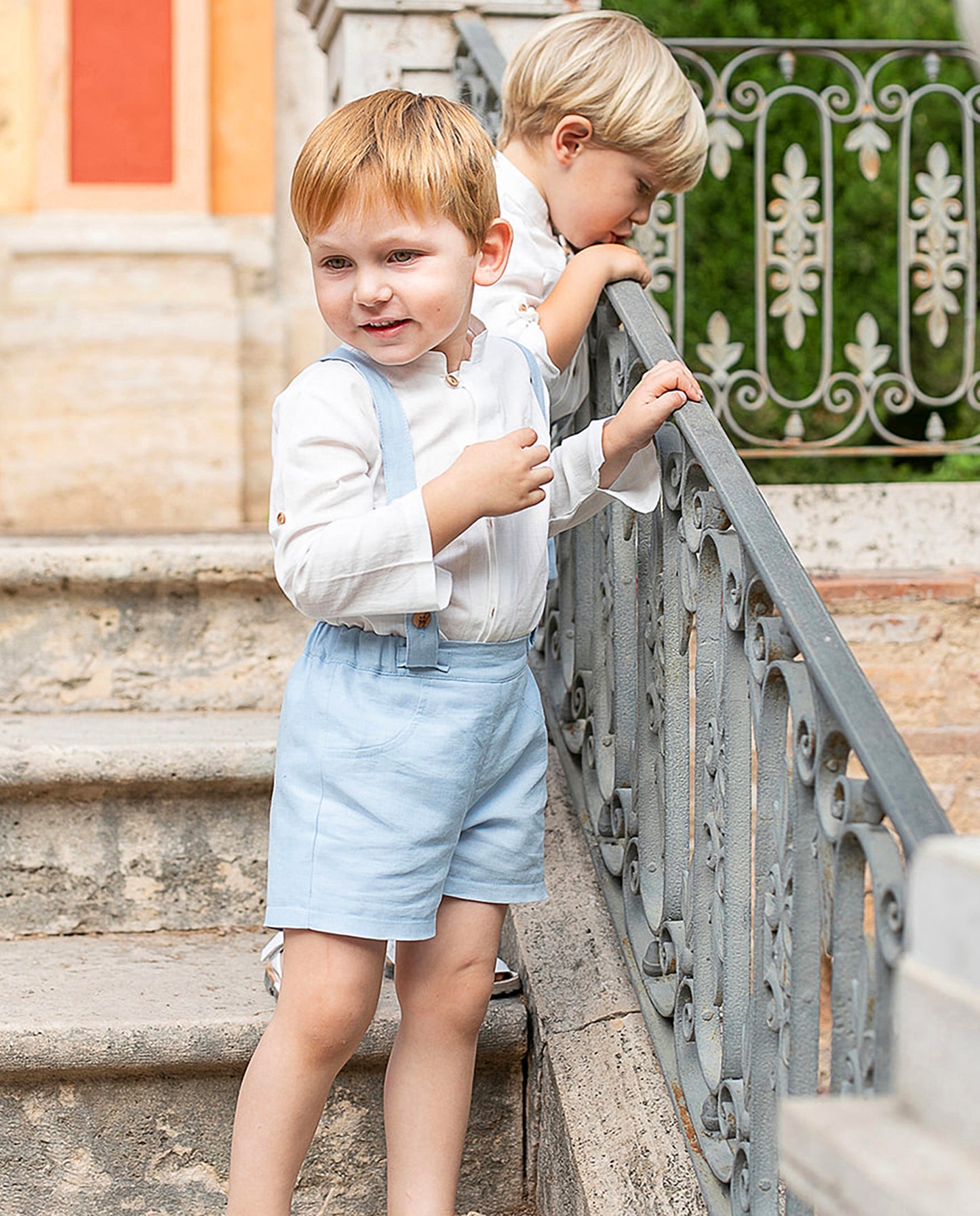 Conjunto de niño ceremonia en celeste - Coco Acqua 2025