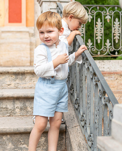 Conjunto de niño ceremonia en celeste - Coco Acqua 2025