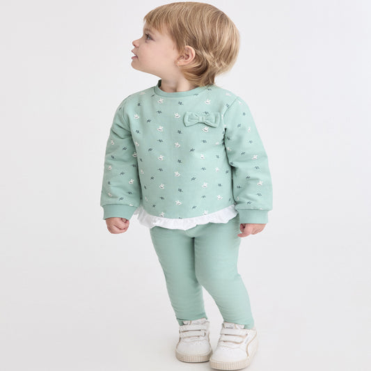 Conjunto niña en verde - Street Monkey (3 -24 meses) -moda infantil CHICLE 