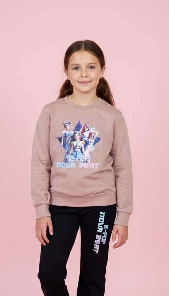 Chandal con pantalón negro K- Pop - Pronta Moda