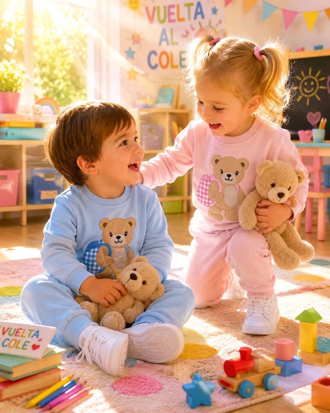 Chándal bebé niño en azul con oso