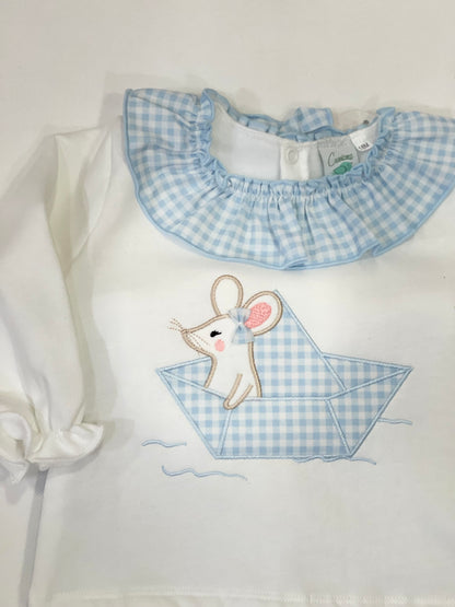 Conjunto chandal bebé niña barquito