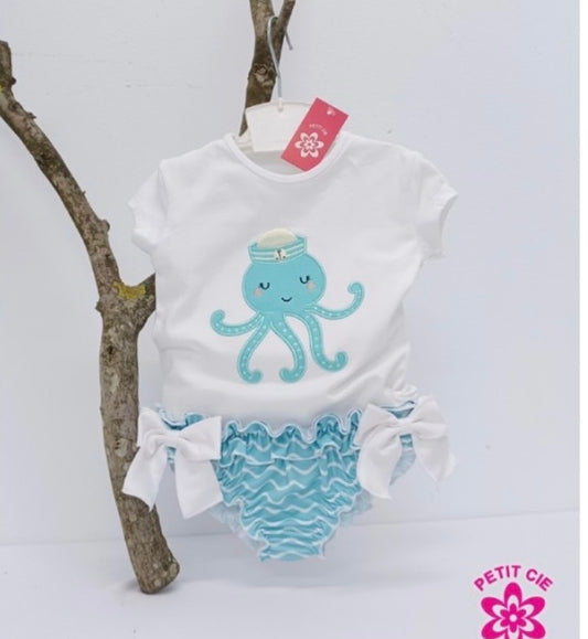 Conjunto baño bebé de niña pulpito
