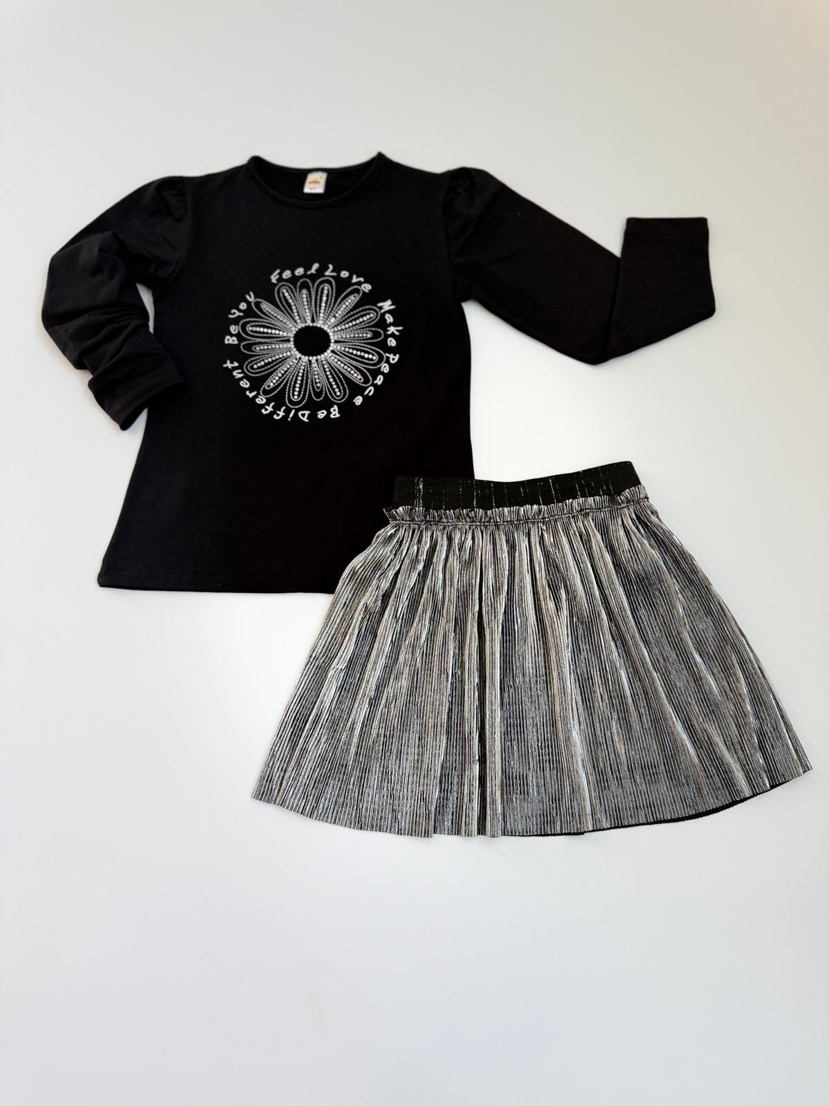Conjunto de falda y camiseta de niña - pronta moda