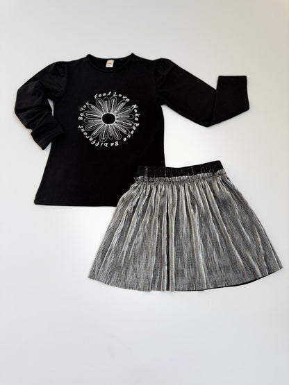 Conjunto de falda y camiseta de niña - pronta moda