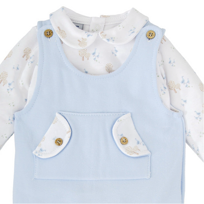 Conjunto Peto para bebé en azul con camiseta - Babidu