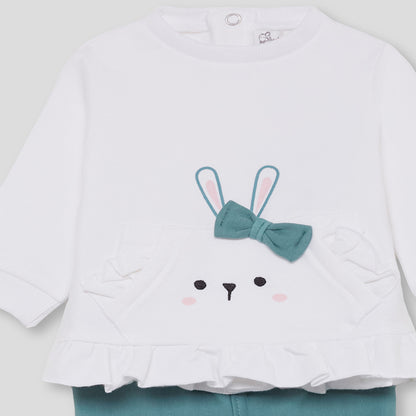 Conjunto Bebé niña lazo verde - Street Monkey (3 -24 meses)