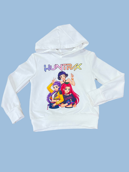 Sudadera blanca con capucha 💕primavera k-Pop - Pronta moda
