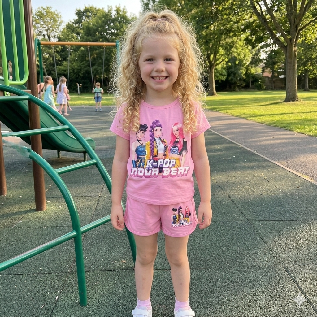 Conjunto verano en rosa  K- Pop