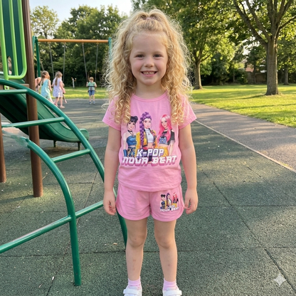 Conjunto verano en rosa  K- Pop