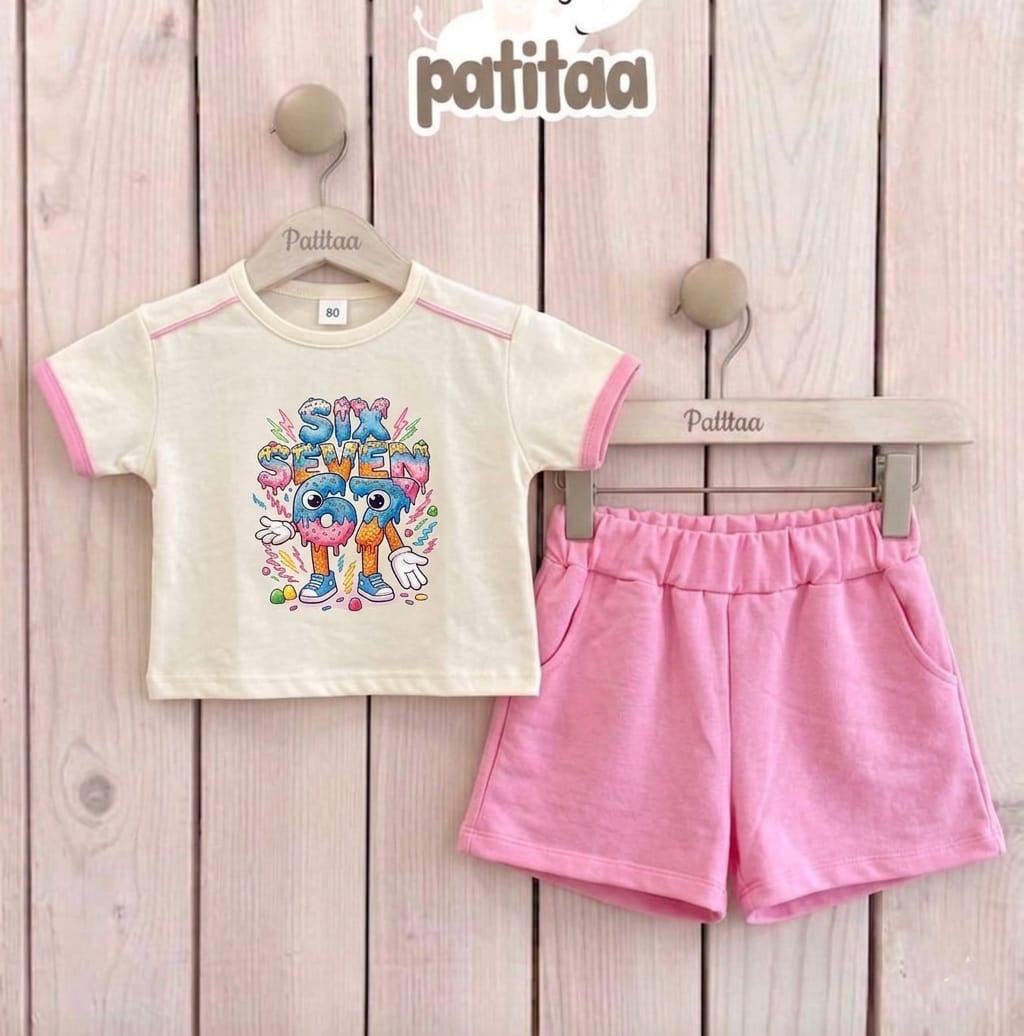 Conjunto rosa "Six Seven"