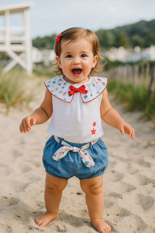 Short + camiseta bebé  estampado del mar - Coco Acqua 2025