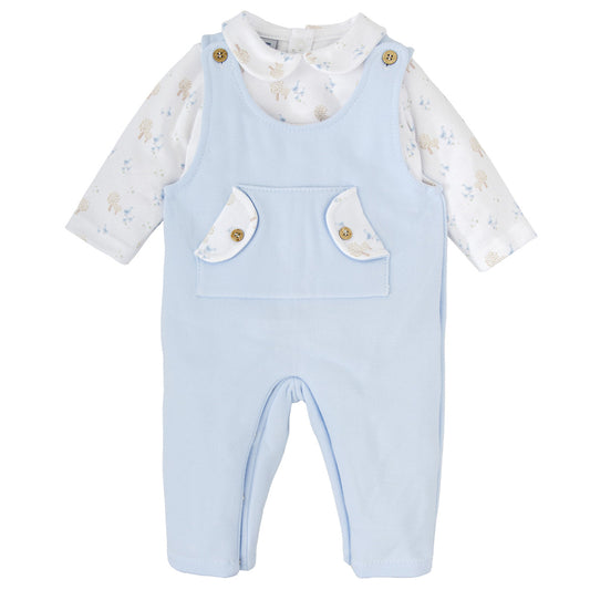 Conjunto Peto para bebé en azul con camiseta - Babidu