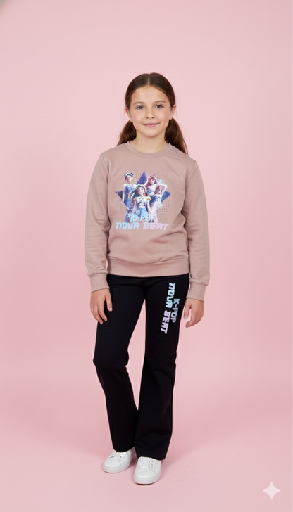 Chandal con pantalón negro K- Pop - Pronta Moda