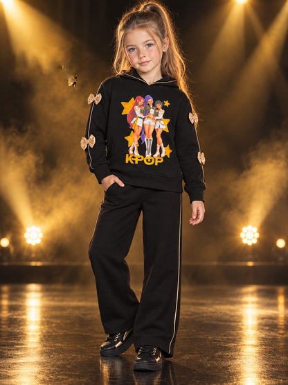 Chandal niña en negro K- Pop - Patitaa