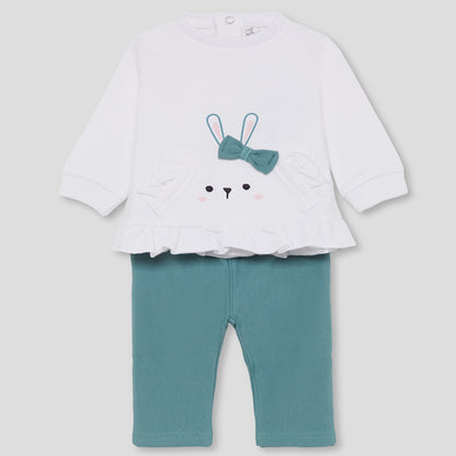 Conjunto Bebé niña lazo verde - Street Monkey (3 -24 meses)