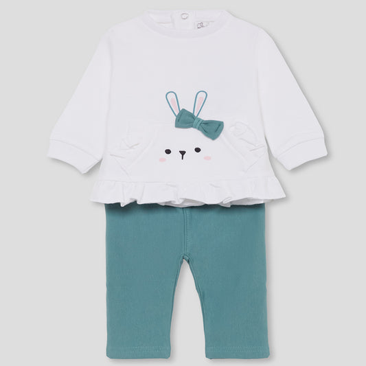 Conjunto Bebé niña lazo verde - Street Monkey (3 -24 meses)
